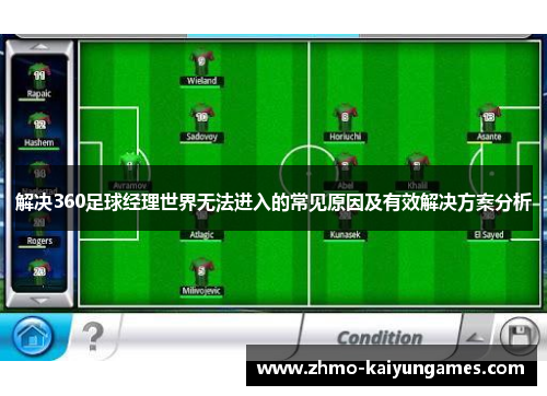 解决360足球经理世界无法进入的常见原因及有效解决方案分析